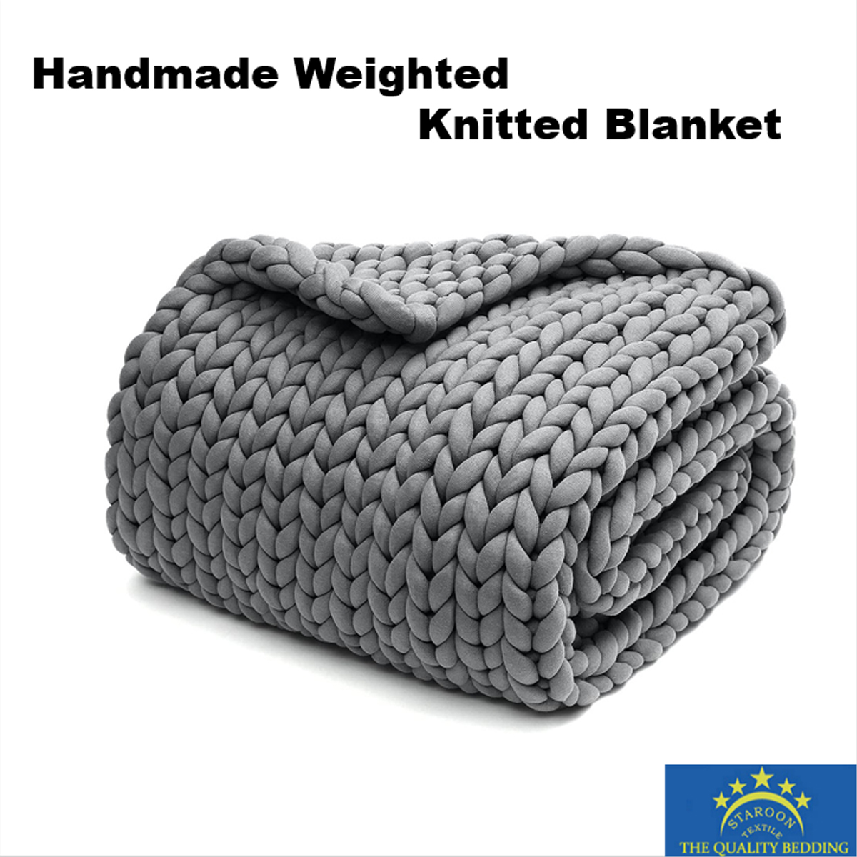 HANDMADE WEIGHTED KNITTED BLANKET