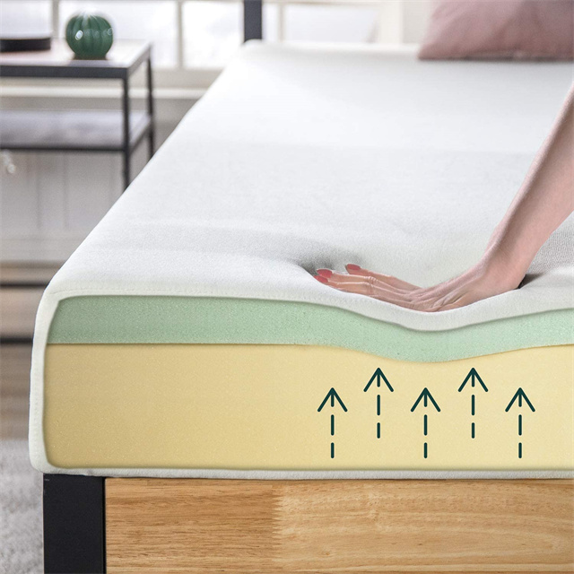 GEL-INFUSED PRESSURE RELIEVING GREEN MEMORY FOAM MATTRESS