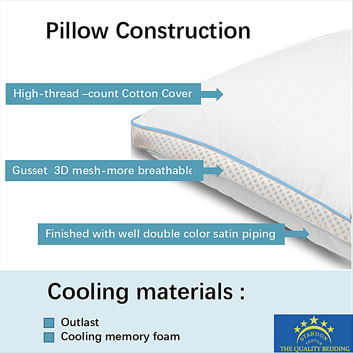 OUTLAST - MEMORY FOAM & DOWN PILLOW 