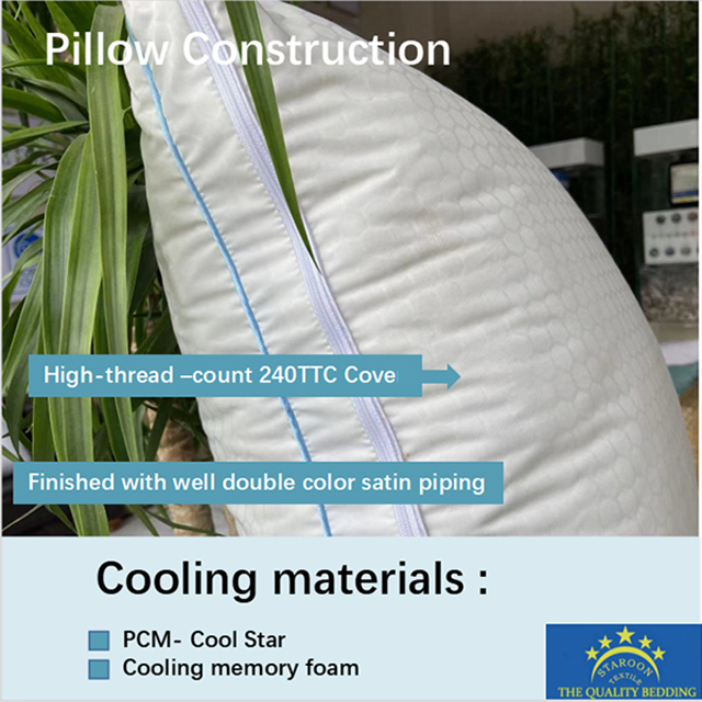 COOL STAR PCM --MEMORY FOAM & DOWN PILLOW